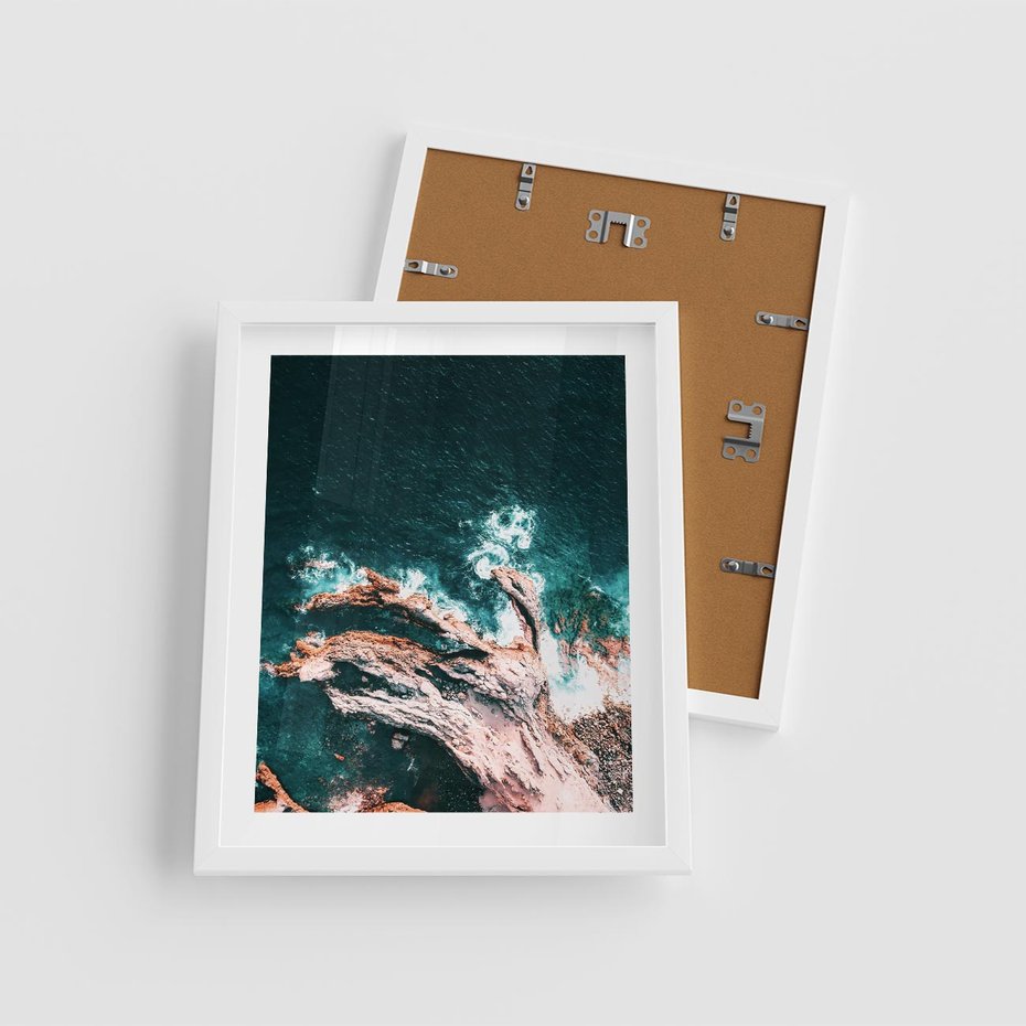 Plakat w ramie 40x50 - Morze w Perspektywie - morze, ocean - rama biała