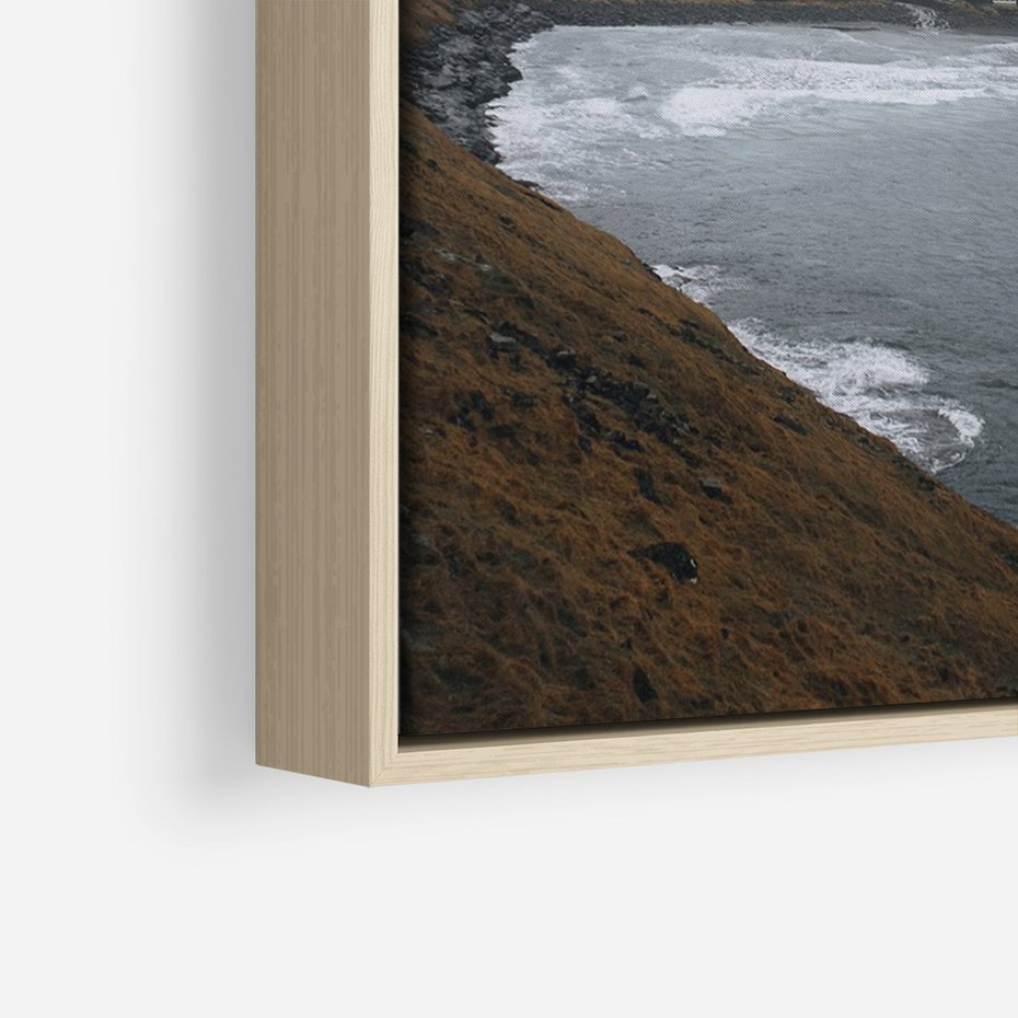 Obraz w ramie 80x120 - Spektakularna Przyroda - fiordy, Norwegia - rama drewno