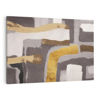Obraz na płótnie 120x80 - Złote Krzywe - abstrakcja, krzywe linie