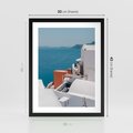 Plakat w ramie 30x40 - Magiczna Wyspa na Twojej Ścianie - Santorini, wyspa - rama czarna