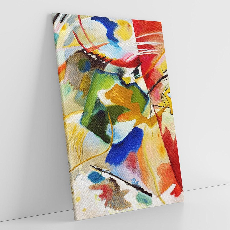 Obraz na płótnie 50x70 - "Obraz z Zielonym Centrum" (1913) Wassily Kandinsky - Reprodukcja - reprodukcja, obraz na płótnie