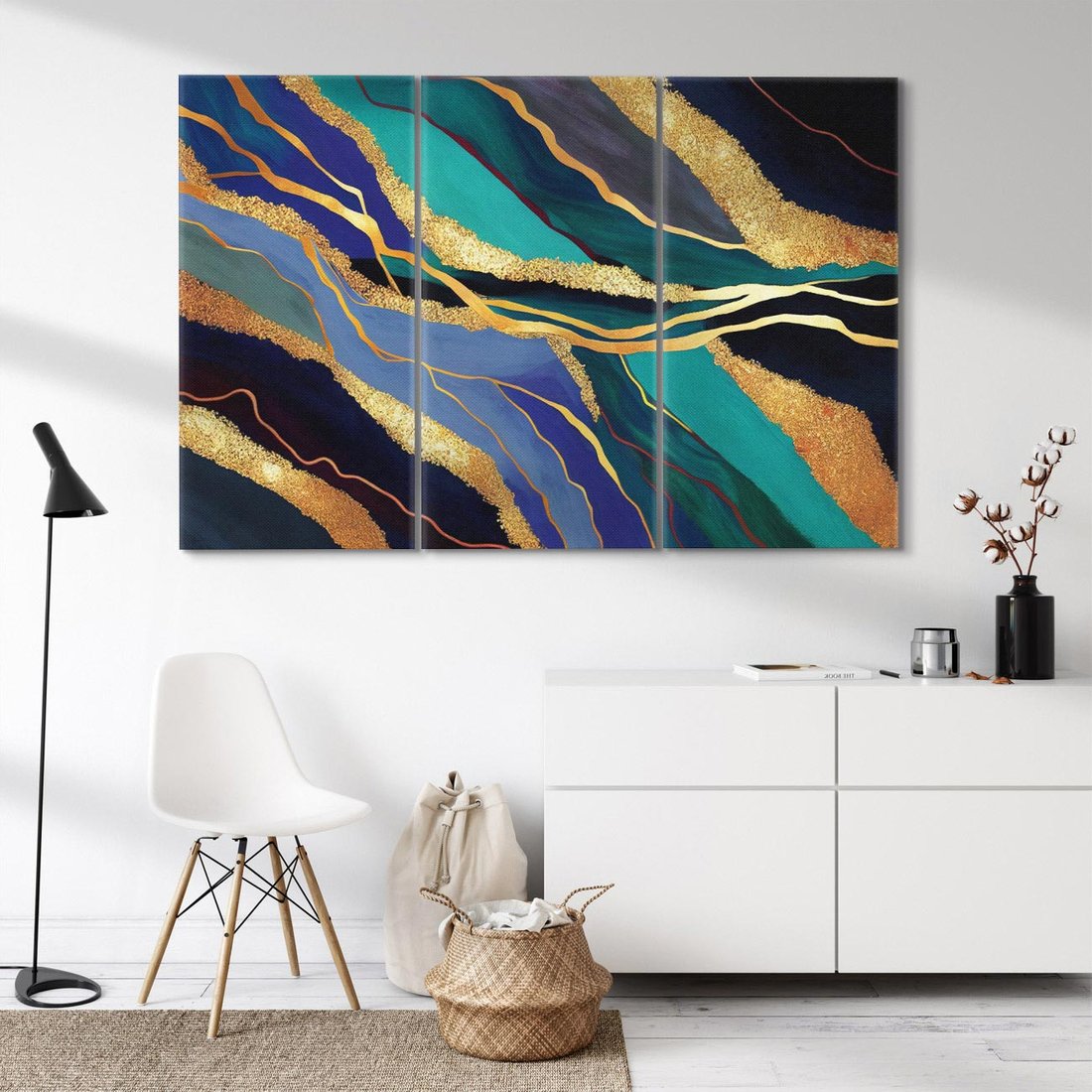 Obraz na płótnie 120x80 - Sztorm malarskich emocji - marmur, abstrakcyjna grafika