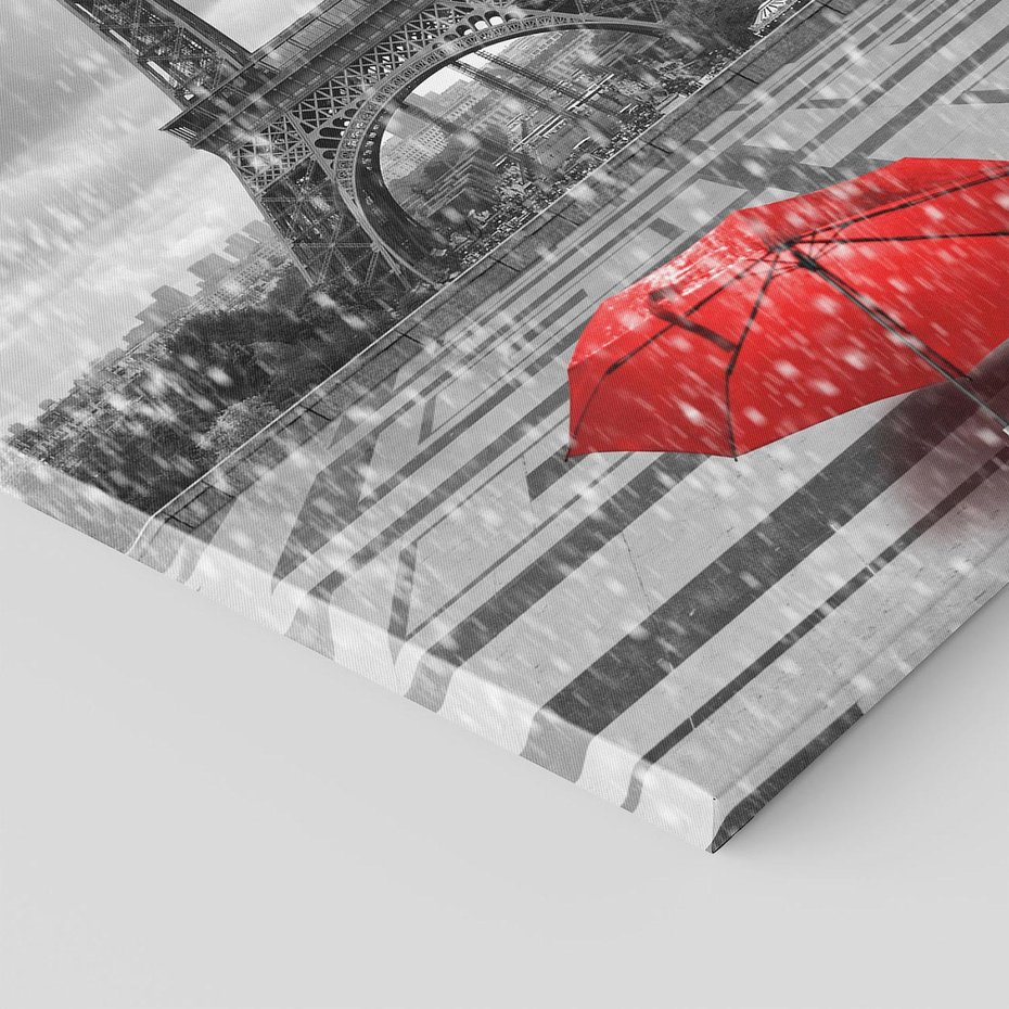 Obraz na płótnie 70x100 - Czarno-biała magia Eiffla - Eiffla, Paryż