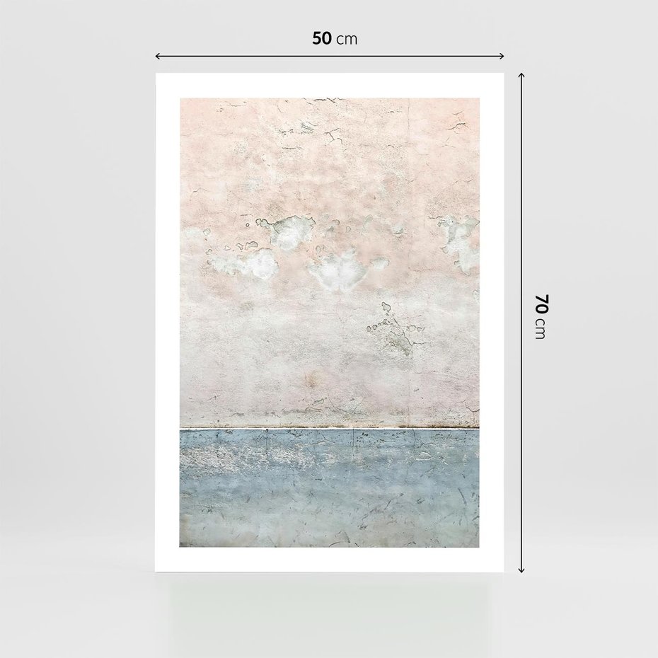 Plakat bez ramy 50x70 - Obraz Starej Ściany z Delikatnymi Odcieniami - ściana, stara ściana