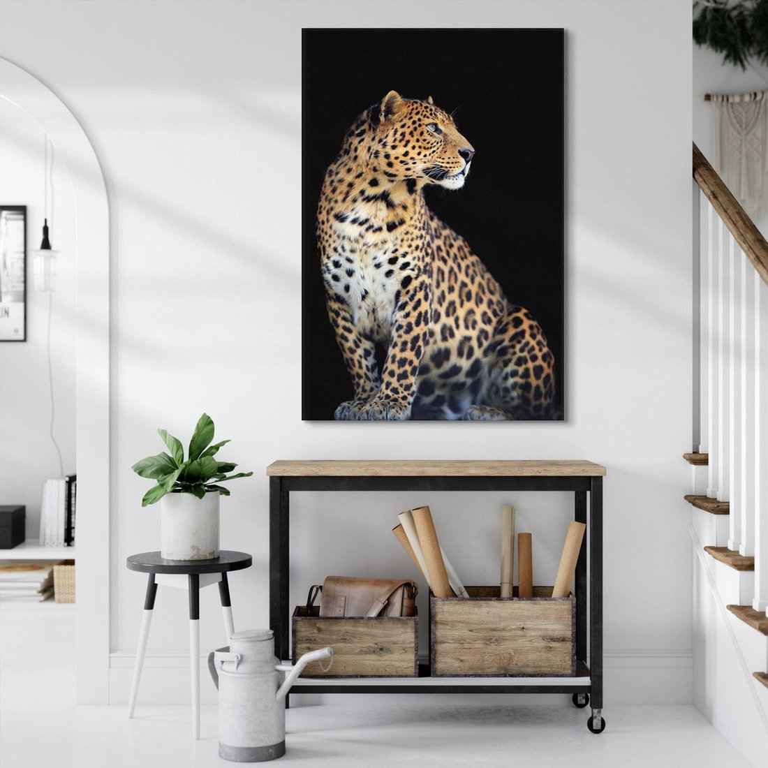 Obraz na płótnie 50x70 - Elegancja Jaguarowej Pantery - jaguar, pantera