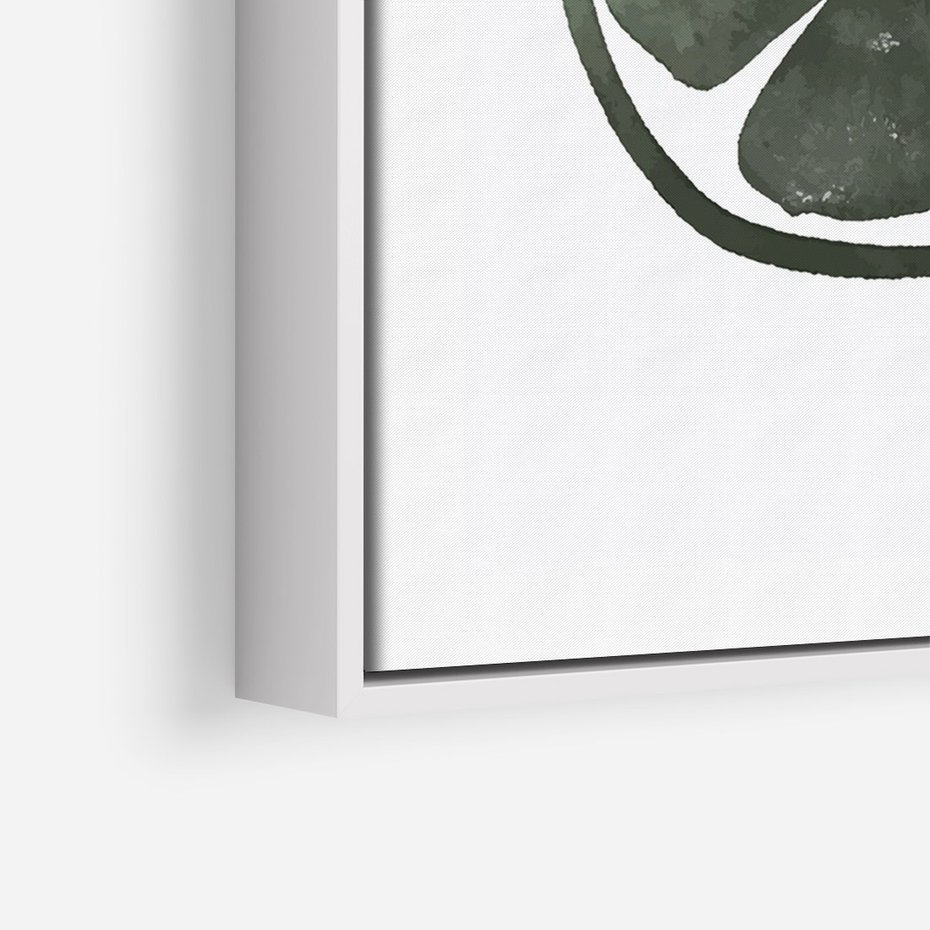 Obraz w ramie 50x70 - Cytrynowe Echo - minimalistyczny plakat, cytryna - rama biała