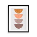 Plakat w ramie 30x40 - Minimalizm i Geometria - minimalistyczny obraz, mid-century styl - rama czarna