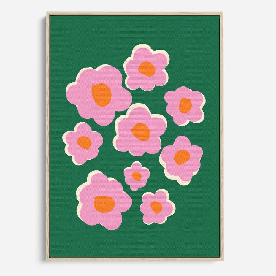 Obraz w ramie 50x70 - Przenikające Refleksje - abstrakcyjny plakat, boho styl - rama drewno