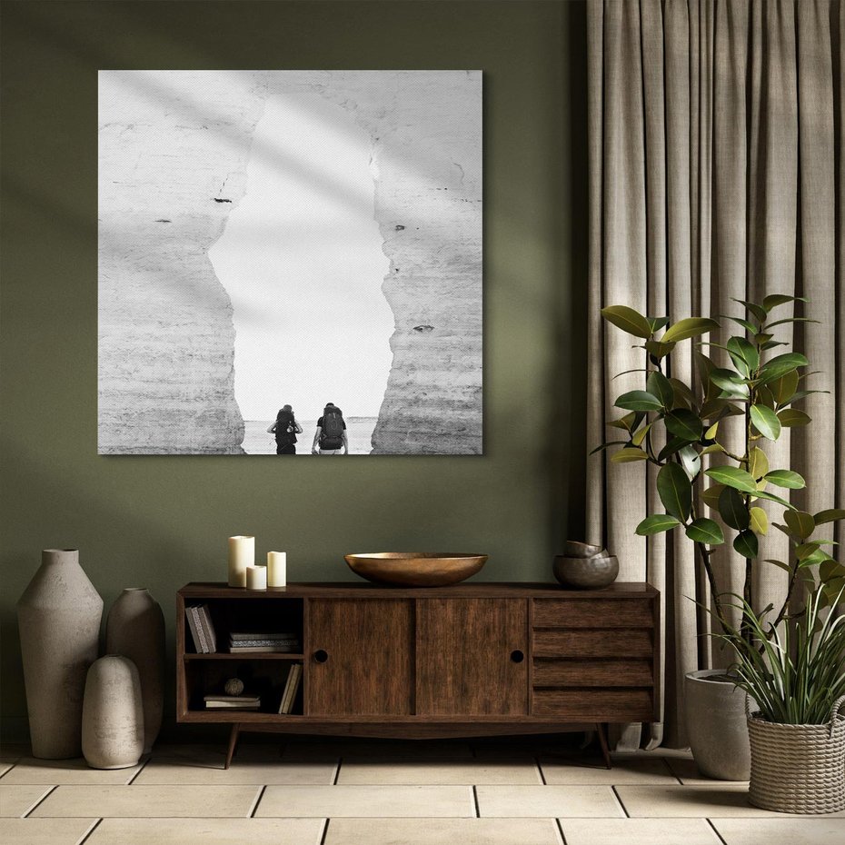 Obraz na płótnie 50x50 - Podróżna Eksploracja - Echa Przygody