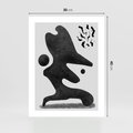 Plakat bez ramy 30x40 - Abstrakcja w Monochromii - nowoczesna grafika, abstrakcja