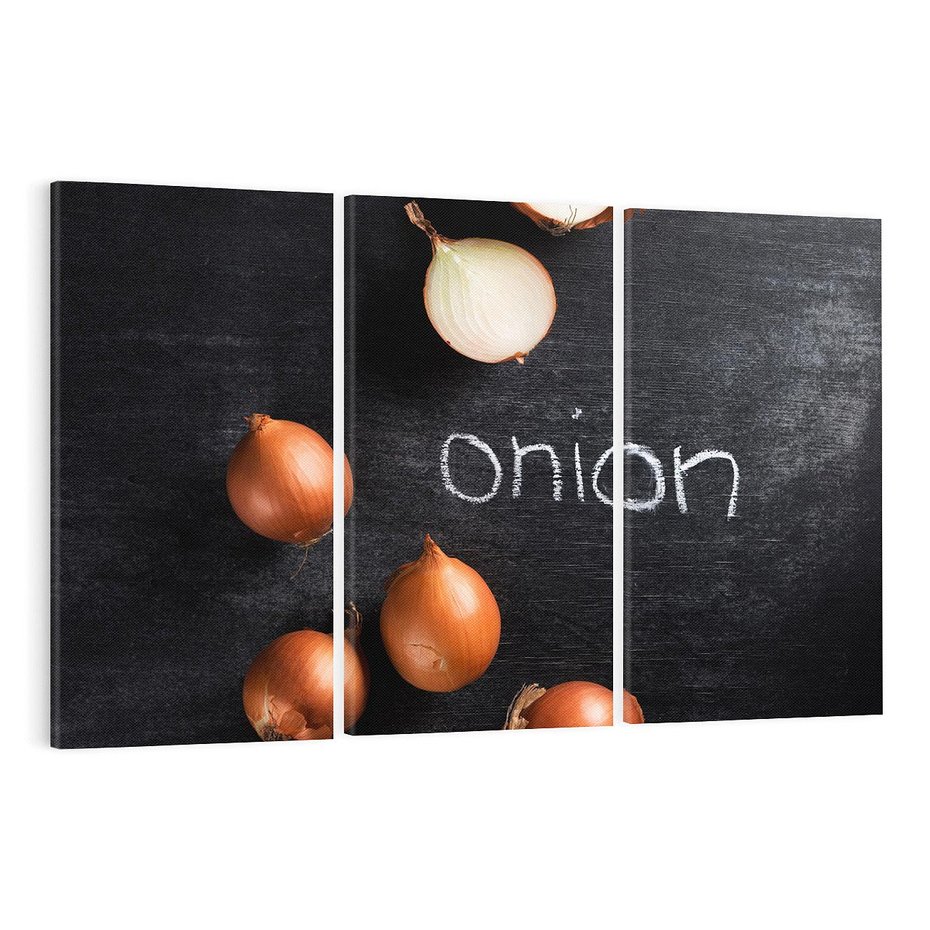 Obraz na płótnie 120x80 - Aromatyczne Inspiracje - cebula, kuchnia