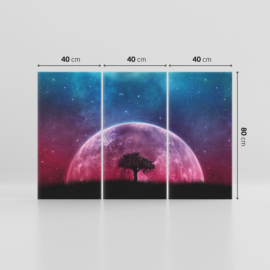 Obraz na płótnie 120x80 - Tajemnicza obecność kosmosu - księżyc, kosmos