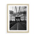 Plakat w ramie 50x70 - Most Nowoczesności - most, nowoczesny - rama drewno