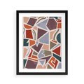 Plakat w ramie 40x50 - Intrygujące Rozbicie - gemoetryczne kształty, mozaika - rama czarna