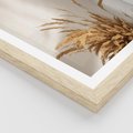 Plakat w ramie 50x70 - mpresyjne układy traw - boho, trawy - rama drewno