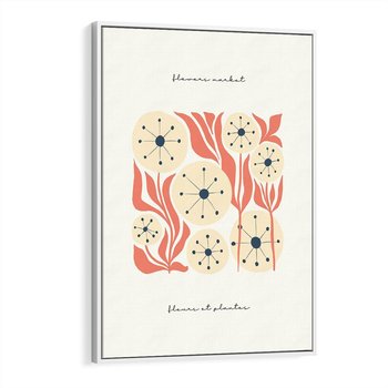 Obraz w ramie 80x120 - Dmuchawce w Abstrakcji - dmuchawce, abstrakcja - rama biała