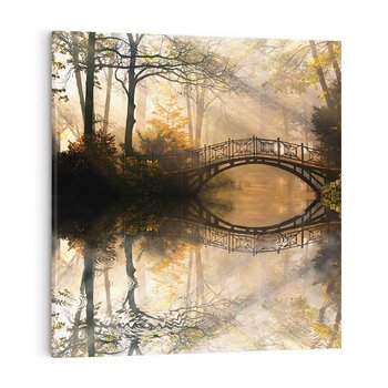 Obraz na płótnie 30x30 - Romantyczny Mostek - mostek, romantyczny