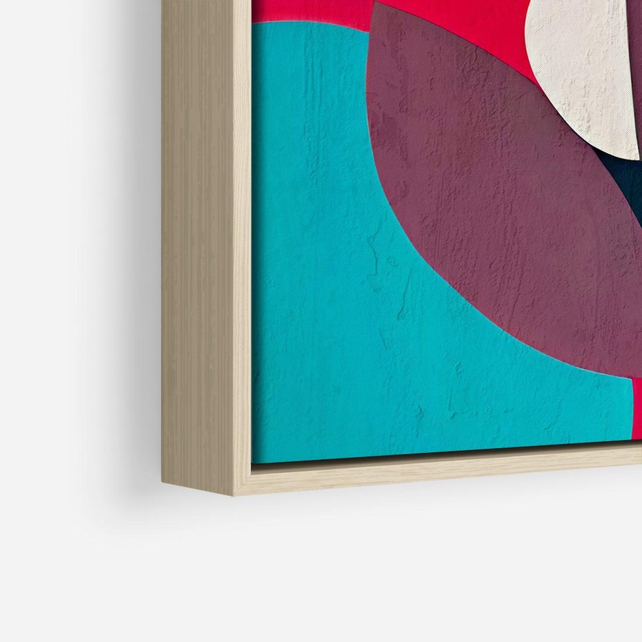 Obraz w ramie 80x80 - Kolorowe Odsłony Inspiracji - abstrakcyjny obraz, olejny - rama drewno