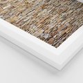 Plakat w ramie 30x40 - Mur z cegieł - surowa elegancja - mur, cegły - rama biała