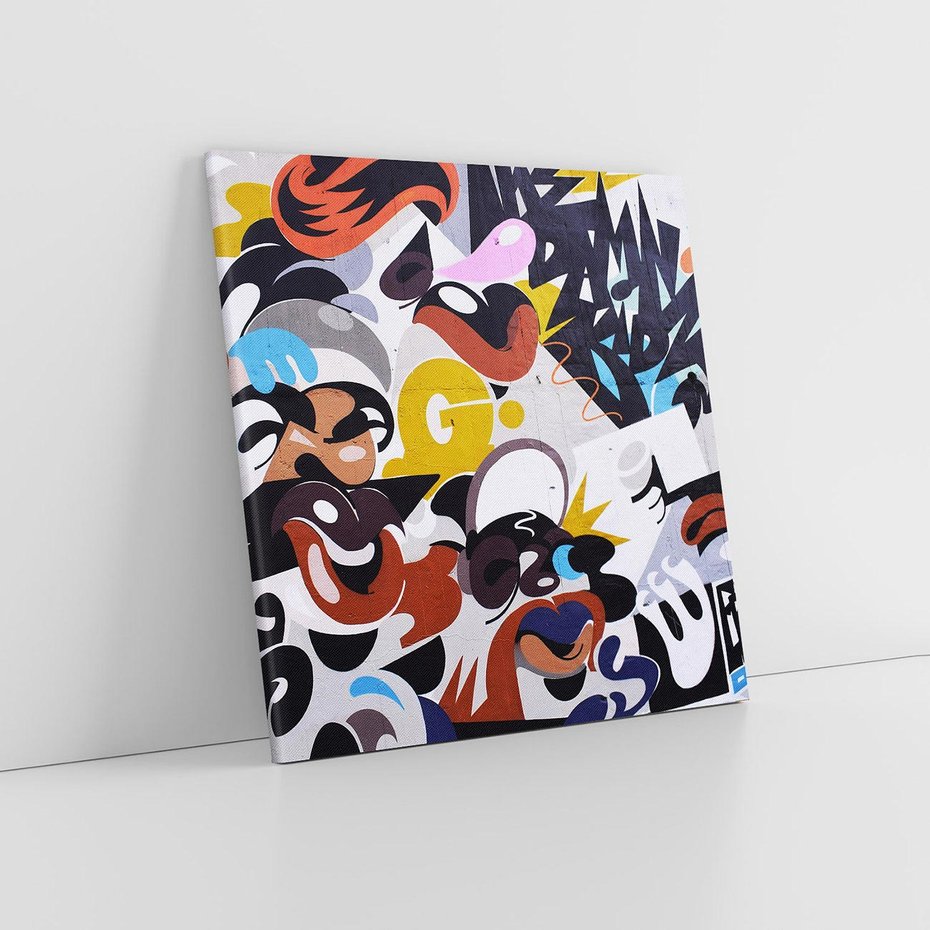 Obraz na płótnie 80x80 - Moc kolorów w graffiti - graffiti