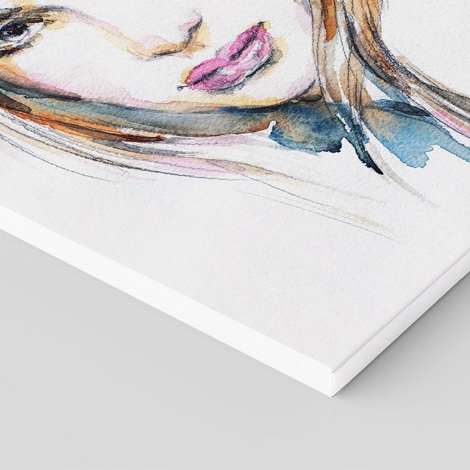 Obraz na płótnie 50x50 - Abstrakcyjny portret kobiecy - grafika, kobieta