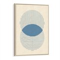 Obraz w ramie 50x70 - Wnętrza Refleksji - geometryczne kształty, koła - rama drewno