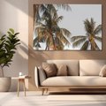 Obraz na płótnie 100x70 - Palmy - tęsknota za Hawajami - palmy, Hawaje