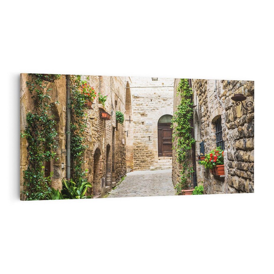 Obraz na płótnie 100x50 - Urok Uliczki we Włoszech - uliczka, Włochy