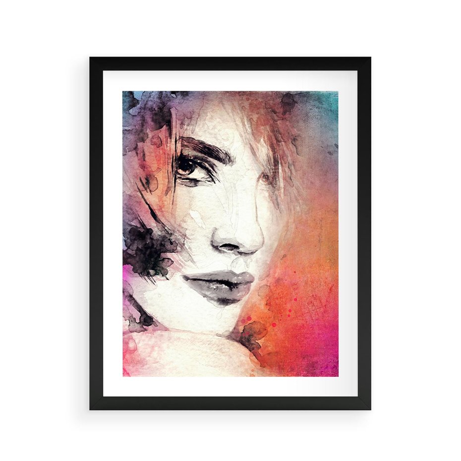 Plakat w ramie 40x50 - Kobieta w sztuce - portret, kobieta - rama czarna