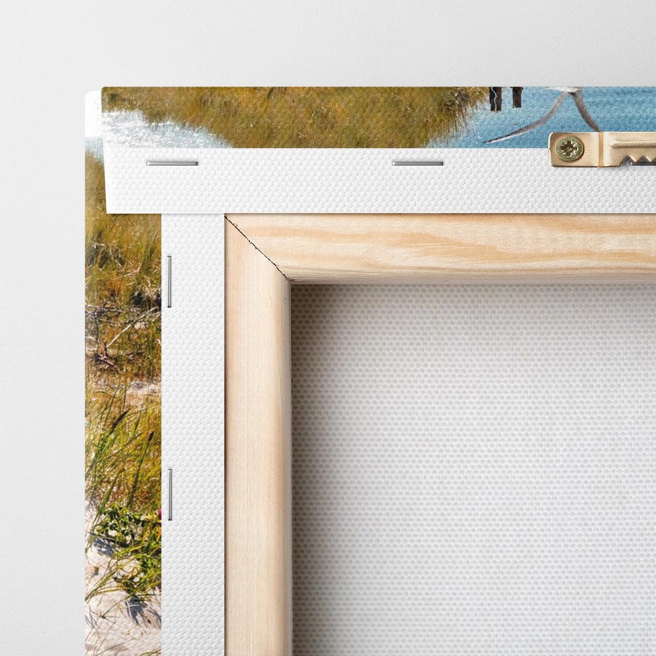 Obraz na płótnie 40x40 - Mewy nad Morzem - plaża, mewy