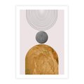 Plakat bez ramy 21x30 - Złote Półkole w Sztuce Geometrii - grafika, złote półkole