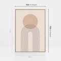 Obraz w ramie 50x70 - Konturem Zdefiniowane - boho plakat, minimalizm - rama drewno