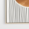 Obraz w ramie 50x70 - Eteryczne Krągłe Echa - boho obraz, geometria - rama drewno