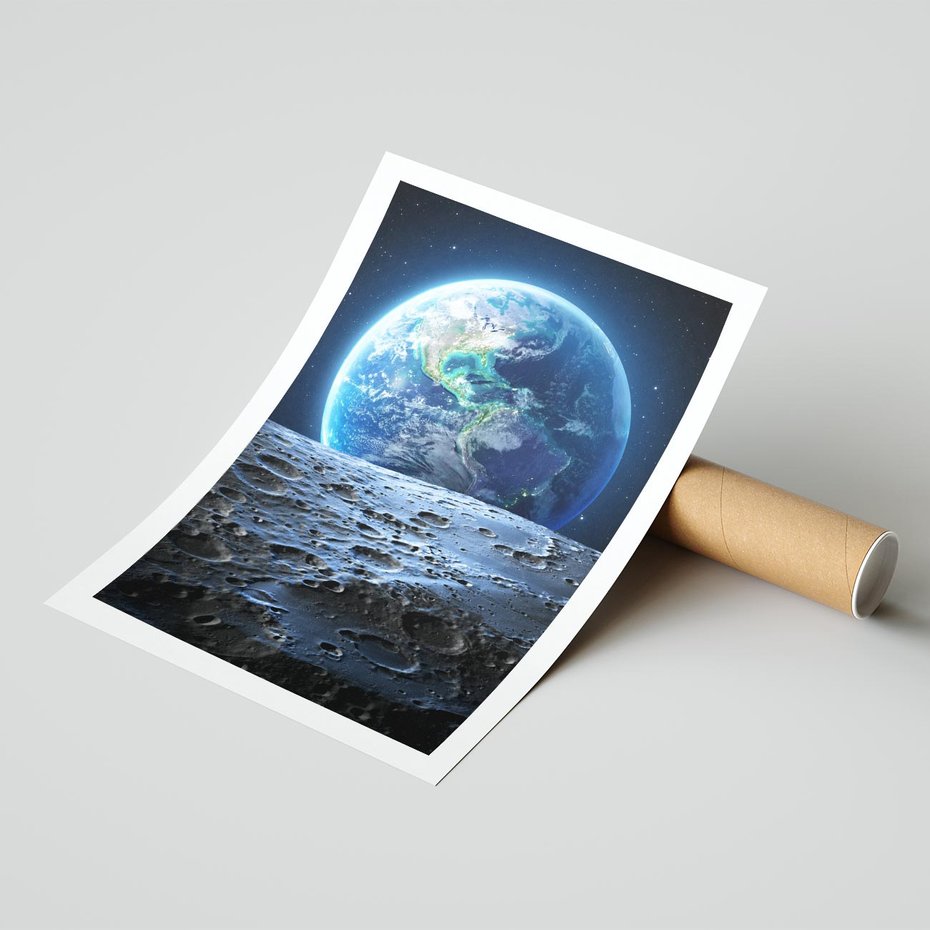 Plakat bez ramy 30x40 - Mistrzowskie spojrzenie na Ziemię - ziemia, kosmos