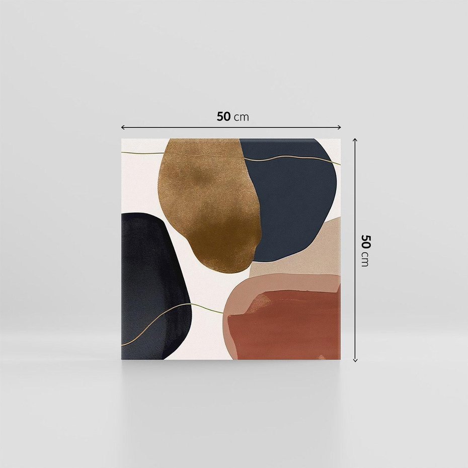 Obraz na płótnie 50x50 - Wibracje uczuć i emocji - nieregularne plamy, czarny