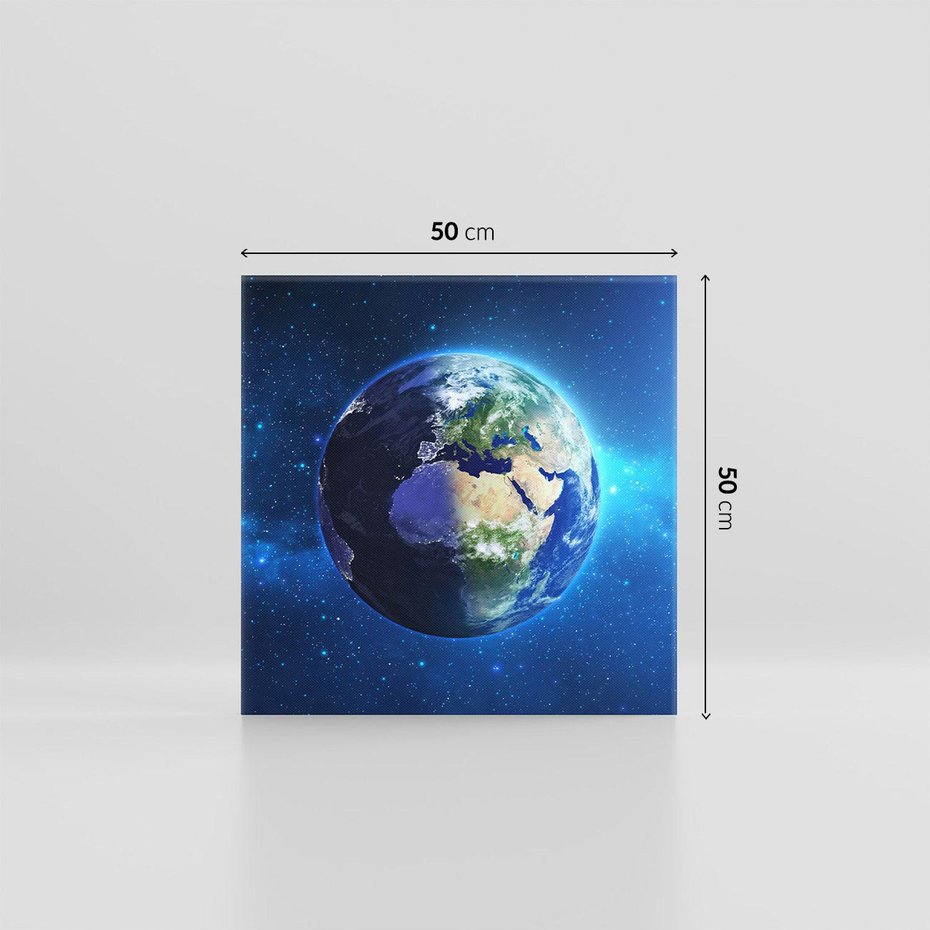 Obraz na płótnie 50x50 - Kosmiczna podróż: Ziemia jako planeta - kosmos, ziemia