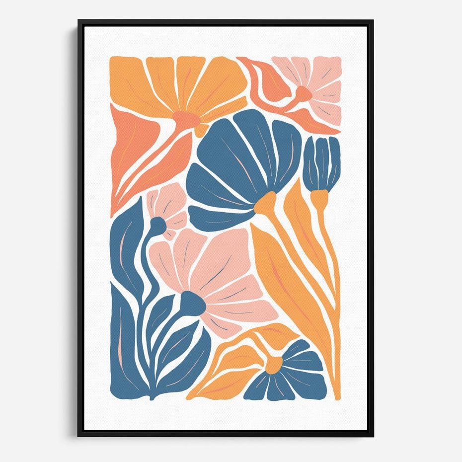 Obraz w ramie 50x70 - Migotliwe Marzenia - kwiaty, rośliny - rama czarna