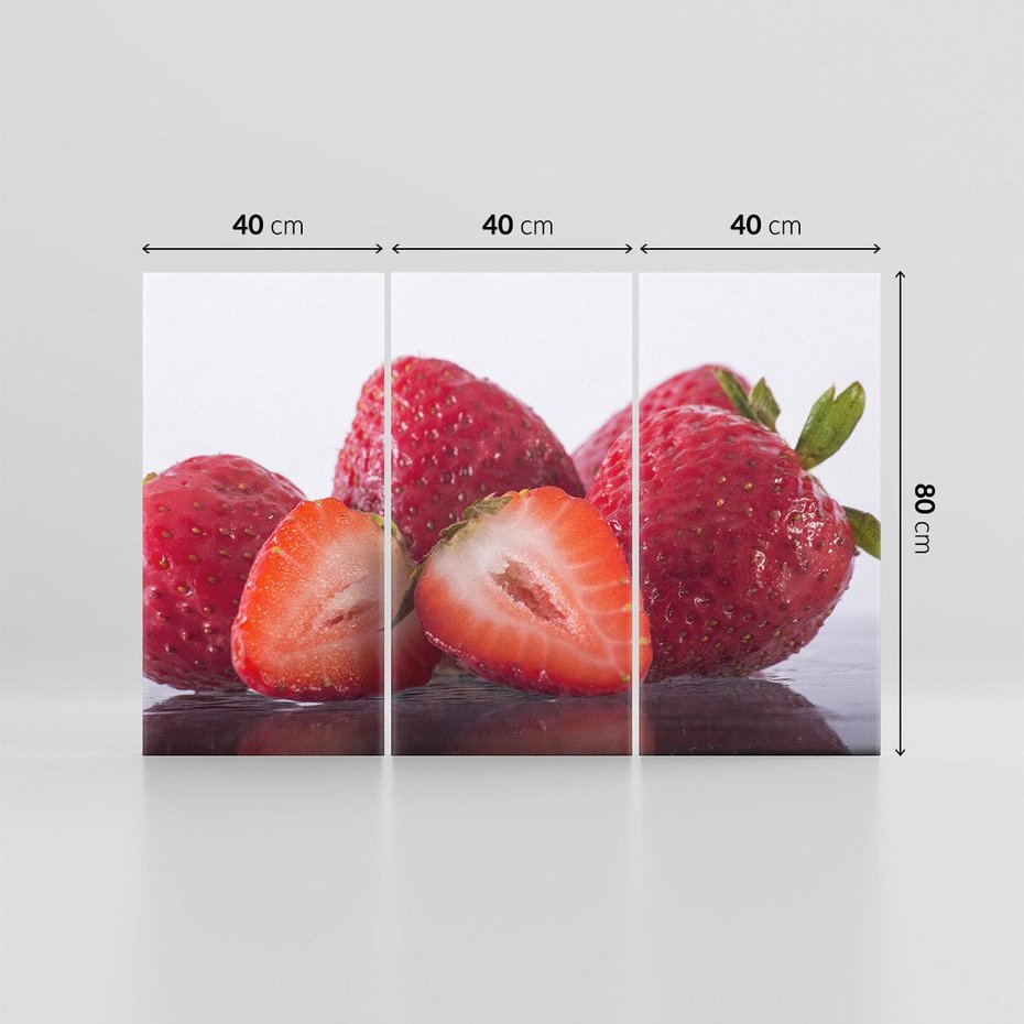 Obraz na płótnie 120x80 - Truskawki Słodki Raj - truskawki, owoce