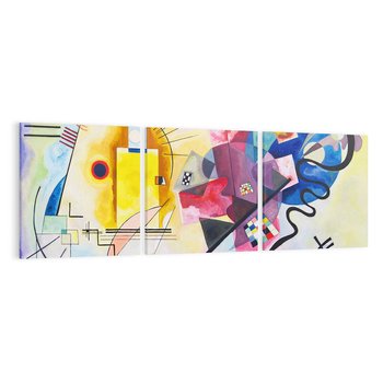 Obraz na płótnie 90x30 - "Żółty-Czerwony-Niebieski" Wassily Kandinsky - Reprodukcja - reprodukcja, obraz na płótnie