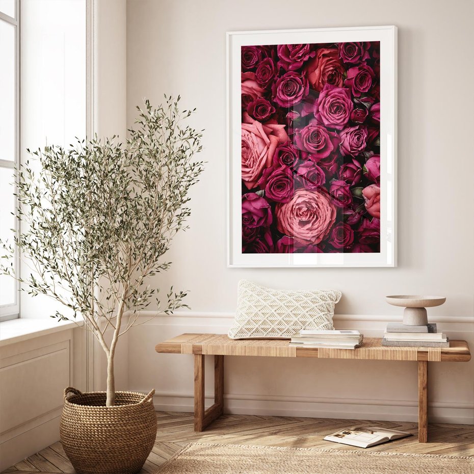 Plakat bez ramy 30x40 - Róże - piękno kwiatów - róże, kwiaty