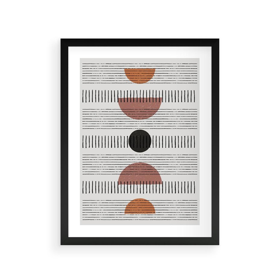 Plakat w ramie 30x40 - Plakat w Stylu Abstrakcji - geometryczna grafika, plakat - rama czarna