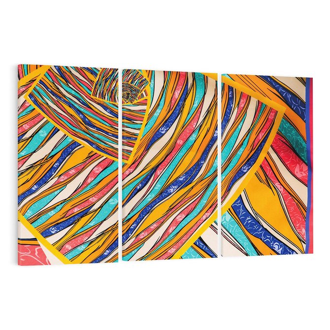 Obraz na płótnie 120x80 - Eksplozja Abstrakcyjnych Barw - abstrakcja