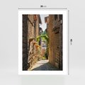 Plakat bez ramy 30x40 - Włoska uliczka w perspektywie - Włochy, uliczka