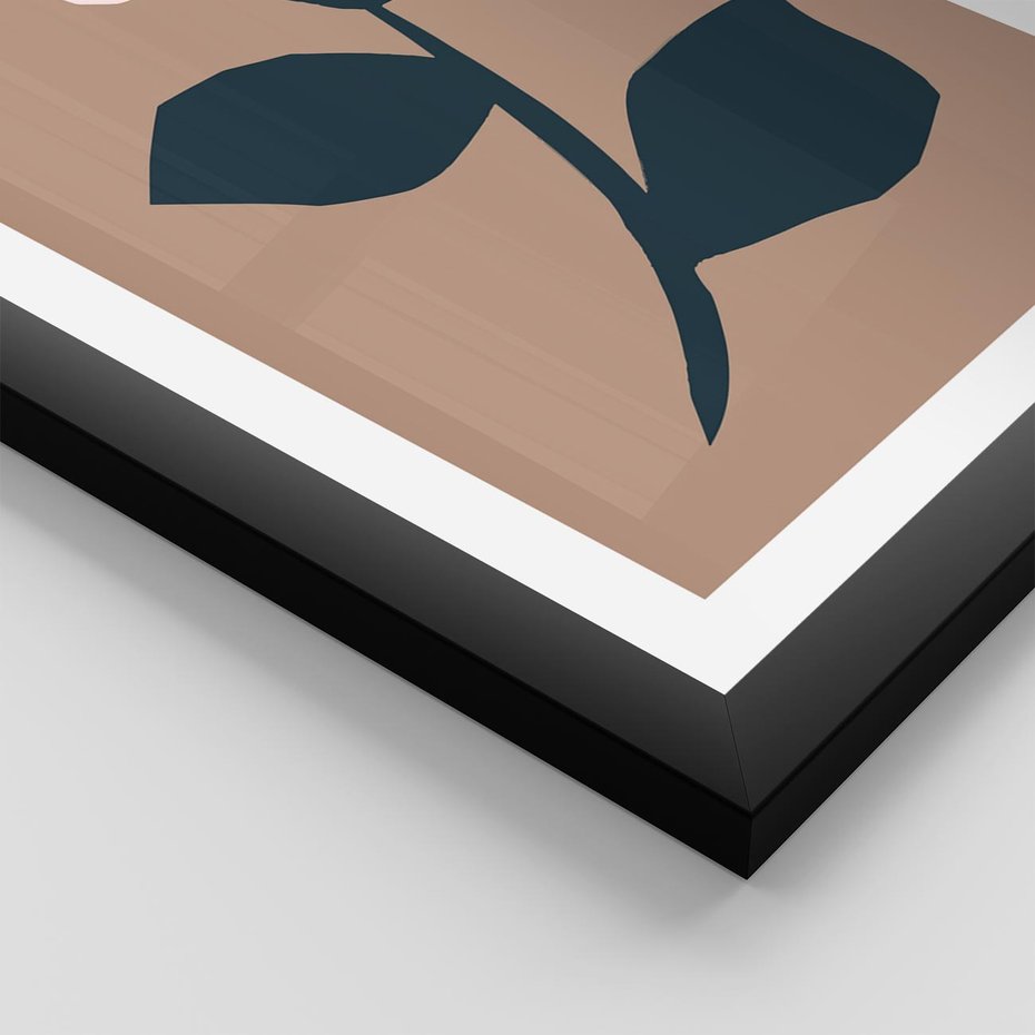 Plakat w ramie 50x70 - Rozbijające Granice - abstrakcyjny obraz, plakat - rama czarna