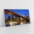 Obraz na płótnie 140x70 - Nowojorski most w świetle nocy - most, Nowy Jork