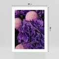 Plakat bez ramy 40x50 - Fioletowa hortensja - kwiaty, hortensja