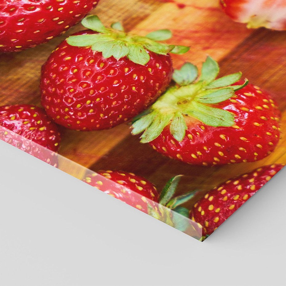 Obraz na płótnie 120x60 - Truskawki - Smak Lata w Owocowym Ogrodzie - truskawki, owoce