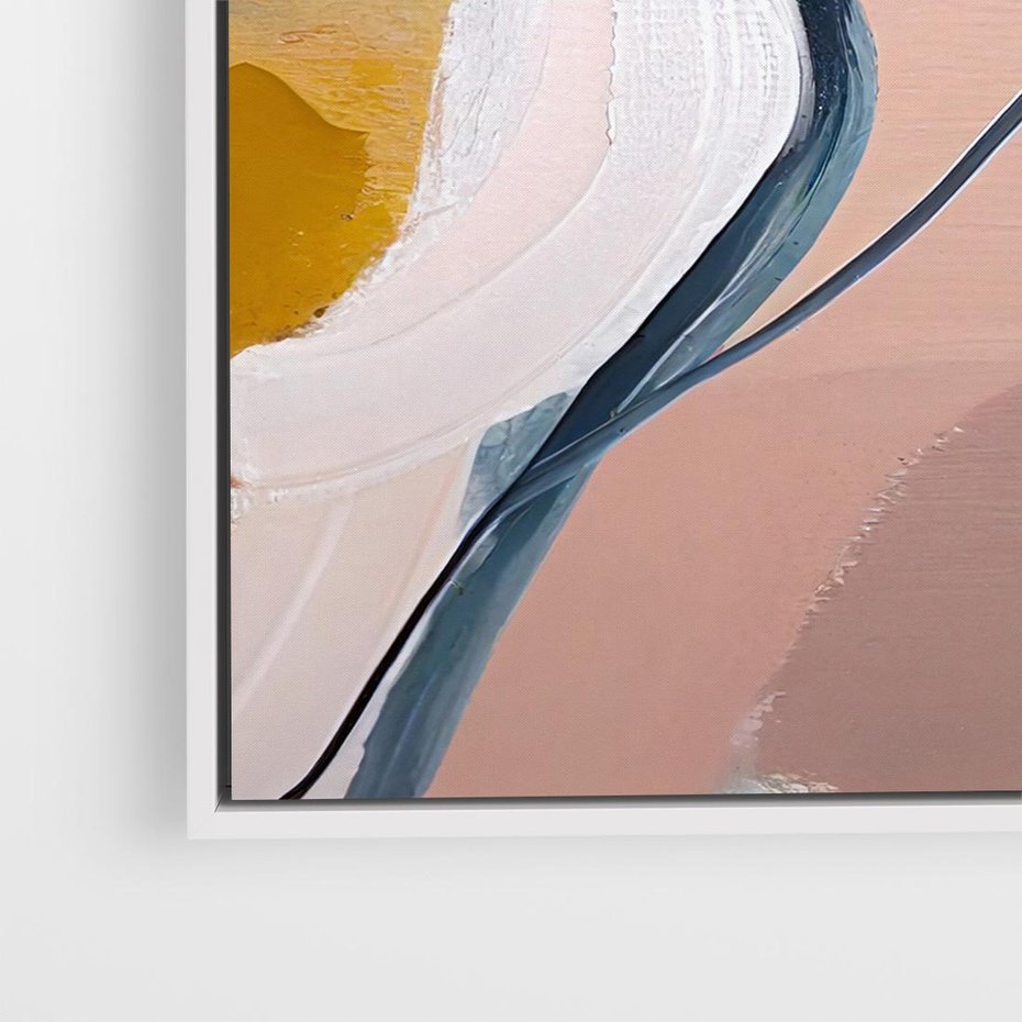 Obraz w ramie 50x50 - Ścieżki Emocji - abstrakcja, farby olejne - rama biała