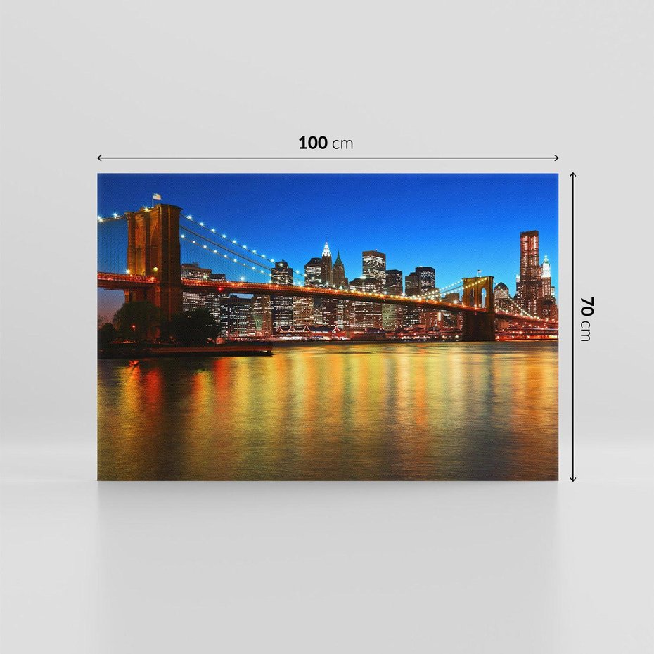 Obraz na płótnie 100x70 - Symbol nowojorskiego krajobrazu: most Brooklyn - most, NY