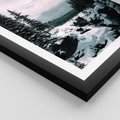 Plakat w ramie 50x70 - Zimowe Góry - zimowy krajobraz, góry - rama czarna